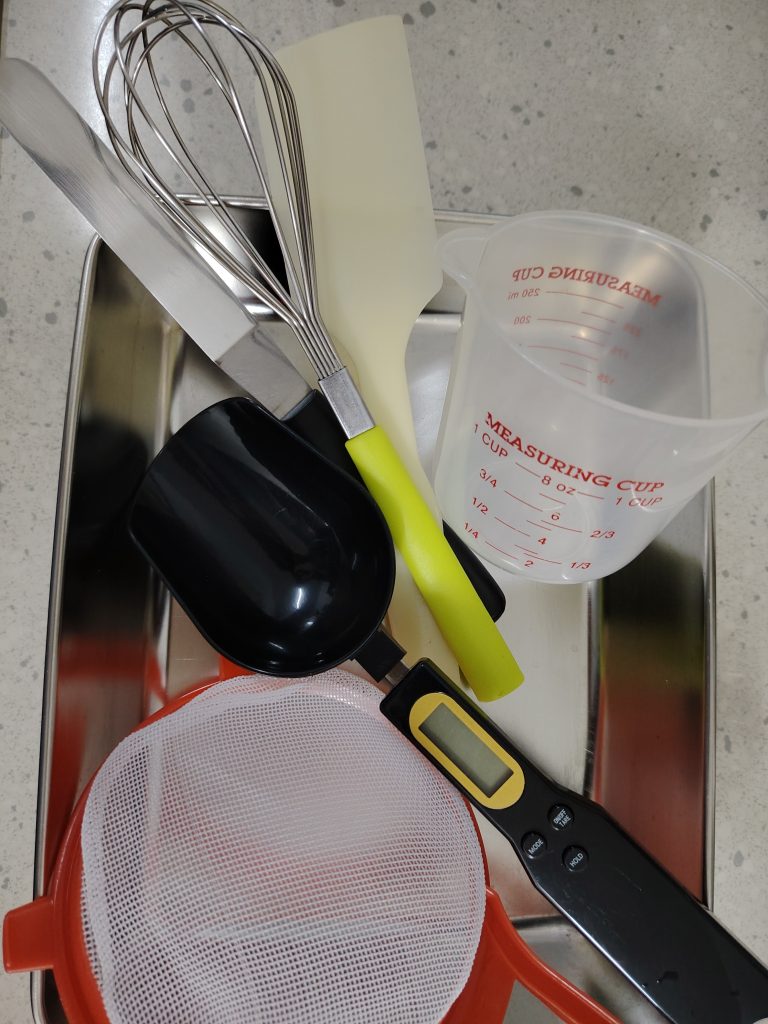 beginner baking guide equipment at the beginning