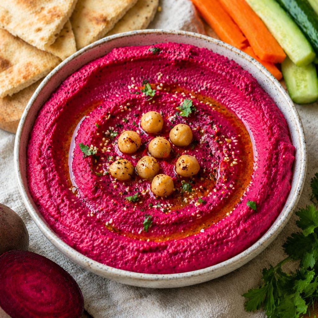 hummus - 10 delicious beetroot recipes
